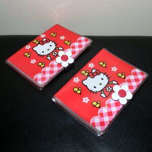 unused vintage 1998 Hello Kitty Vinyl Card Case Flower Snap Wallet Sanrio Taiwan